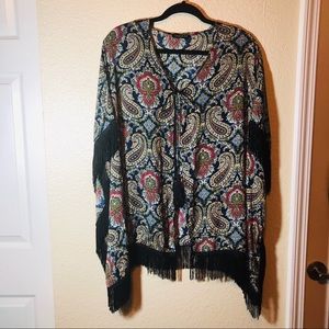 Oversize Soft Fringe Kimono